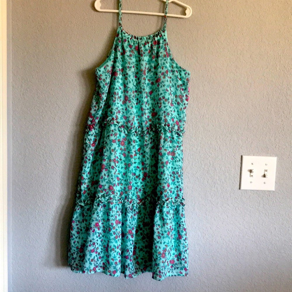 New with Tags. Floral aqua summer Dress.